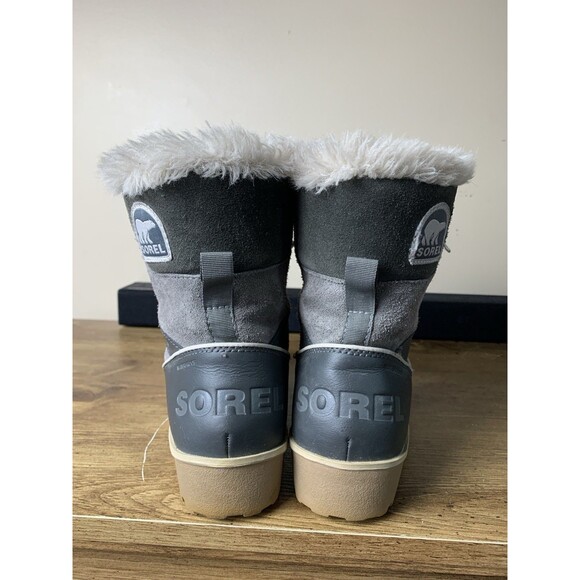 Sorel Boots Womens Size 7 Tivoli II Gray Suede Faux Fur Waterproof Snow - Picture 5 of 13